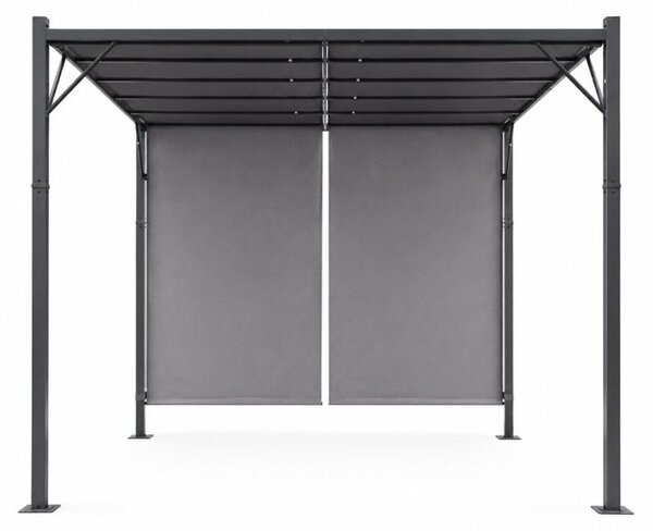 MultiGarden DN-FG-362 Zahradní pergola s bočními roletami 3 x 4 m, šedá
