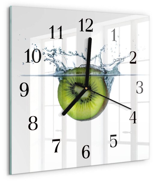 Skleněné hodiny na stěnu Kiwi zskc-30x30-00180089