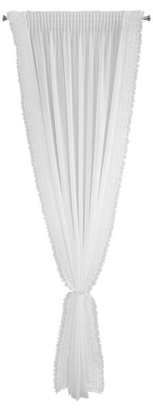 ZÁCLONA NA PÁSCE LUISA 140X270 CM BÍLÁ