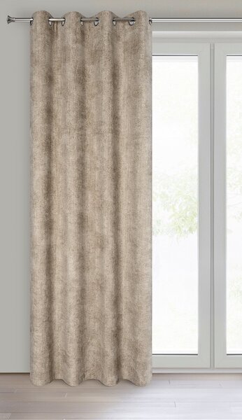 ZATEMŇOVACÍ ZÁVĚS NA KROUŽCÍCH ALETA 135X250 CM BÉŽOVÁ