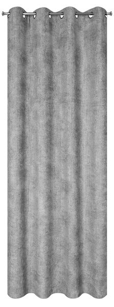 ZATEMŇOVACÍ ZÁVĚS NA KROUŽCÍCH ALETA 135X250 CM ŠEDÁ