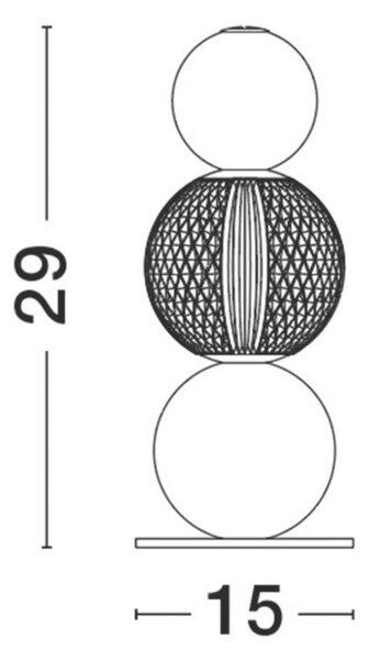NOVA LUCE stolní lampa BRILLE zlatý hliník a sklo LED 4W 230V 3200K IP20 9522030