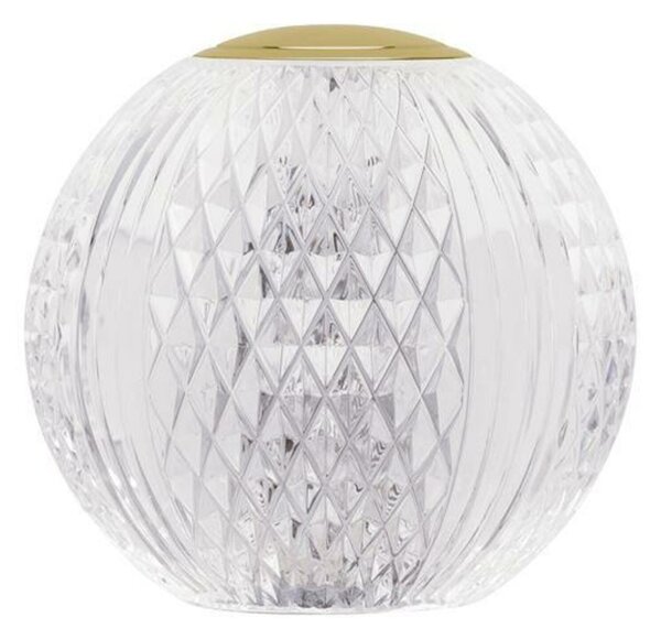 NOVA LUCE stolní lampa BRILLANTE zlatý hliník a akryl LED 1.5W 230V 3200K IP20 9522020