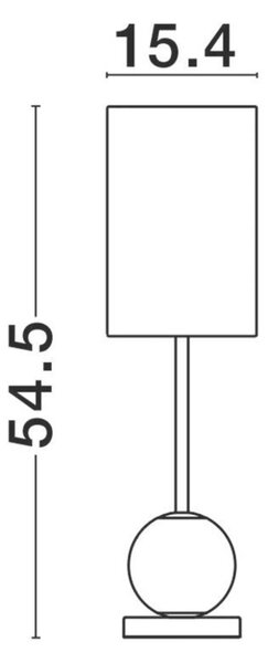NOVA LUCE stolní lampa BRILLANTE zlatý hliník a akryl LED 8.8W 230V 3200K IP20 9695210