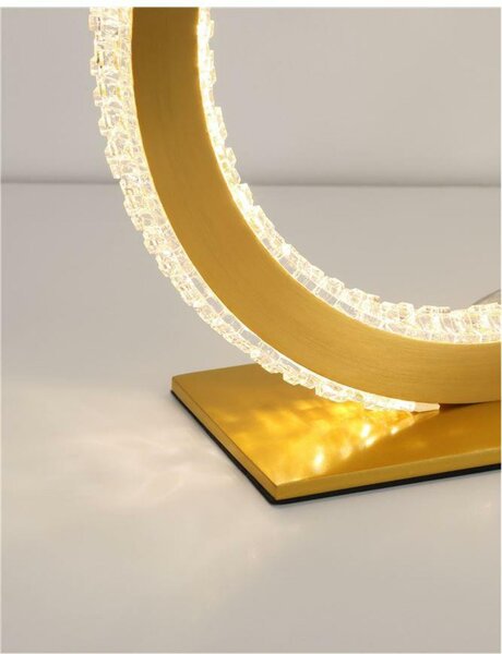 NOVA LUCE stolní lampa CILION zlatý mosazný hliník a akryl LED 20W 230V 2953K IP20 9011136