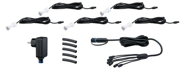 Paulmann 93695 Plug&Shine Micro Pen, základní set šroubovacích svítidel do terasy 5x0,22W LED 3000K stmívatelné, IP67