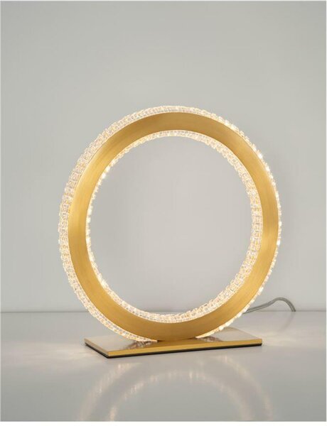 NOVA LUCE stolní lampa CILION zlatý mosazný hliník a akryl LED 20W 230V 2953K IP20 9011136