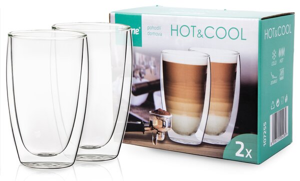 4Home Termo sklenice na latté Hot&Cool 410 ml, 2 ks