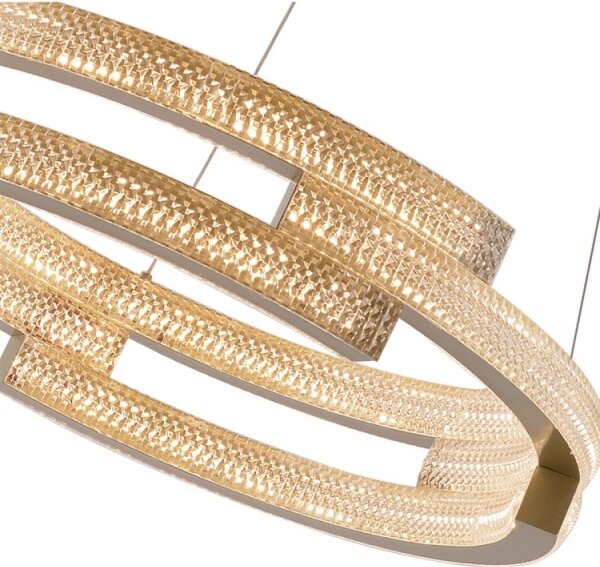 LED Lustr na lanku TARJA LED/36W/230V 3000/4000/6000K pr. 60 cm zlatá