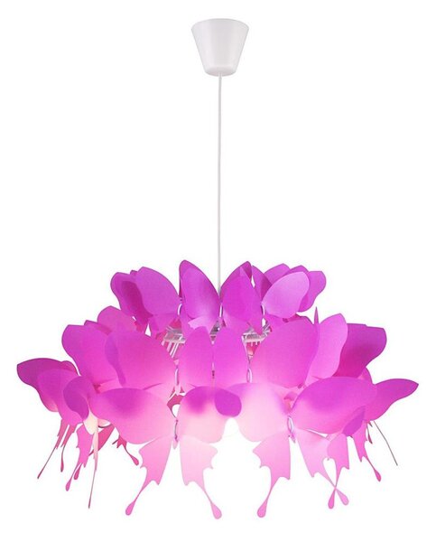Dětský lustr FARFALLA 1xE27/60W/230V růžová