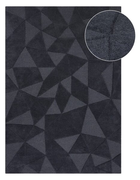 Šedý vlněný koberec 170x120 cm Shard - Flair Rugs