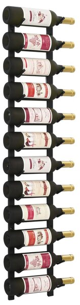 Nástěnný stojan na víno Coowara na 12 lahví | černý