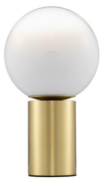 NOVA LUCE stolní lampa JIAN mosazný zlatý kov a bílé sklo s přechody E27 1x12W 230V IP20 bez žárovky 9028842