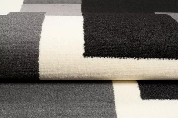 Makro Abra Moderní kusový koberec CHEAP T968A tmavě šedý Rozměr: 80x150 cm