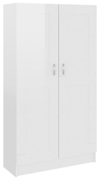 Knihovna Richy - dřevotříska - 82,5x30,5x150 cm | bílá s vysokým leskem