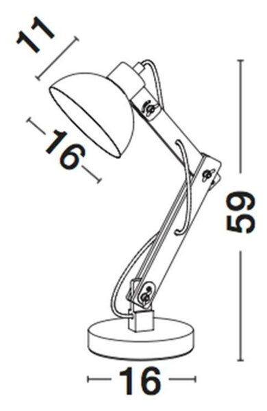NOVA LUCE stolní lampa LILA bílý kov a přírodní dřevo E27 1x12W 230V IP20 bez žárovky 671601