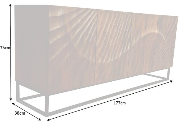 Designová komoda Shayla 177 cm přírodní mango