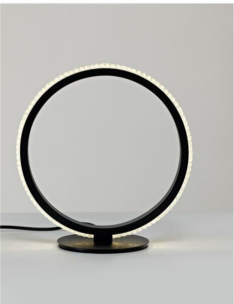 NOVA LUCE stolní lampa NAGER černý hliník a akryl LED 11W 230V 3000K IP20 9481095