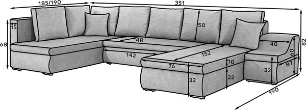 Giovanni sedací souprava Materiál / Dekor: Ekokůže Soft 66, Orientace: Levá