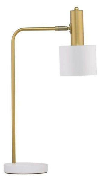 NOVA LUCE stolní lampa PAZ zlatý kov bílé kovové stínidlo bílá základna E27 1x12W 230V IP20 bez žárovky 9426651