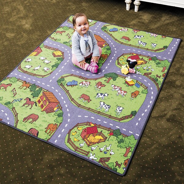 Dětský koberec Farma, 200 x 200 cm