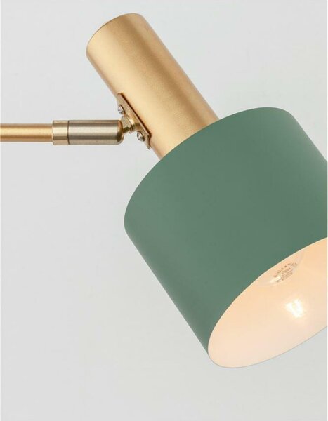 NOVA LUCE stolní lampa PAZ zlatý kov mentolové kovové stínidlo bílá základna E27 1x12W 230V IP20 bez žárovky 9426652
