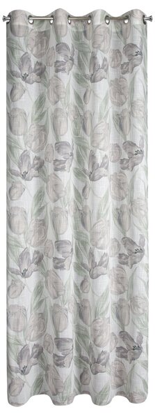 ZÁVĚS NA KROUŽCÍCH MILLIE 140X250 CM KVĚTY