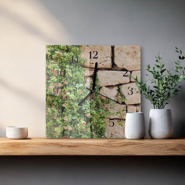 Skleněné hodiny na stěnu Přírodní kameny zskc-30x30-00177125