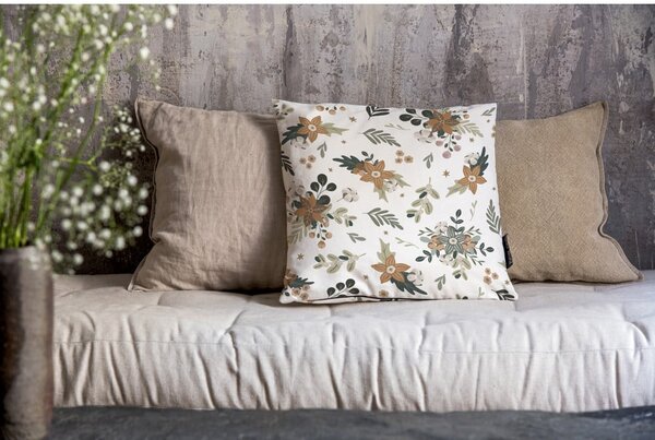 Povlak na polštář s vánočním motivem 45x45 cm Festive Flowers – Butter Kings