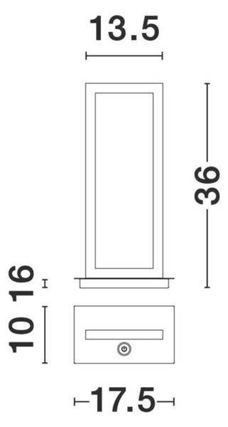 NOVA LUCE stolní lampa WENNA matný černý hliník a akryl 3-krokově dotykově stmívatelné LED 12W 230V 3000K IP20 9500811