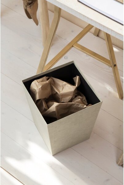Béžový kancelářský odpadkový koš Sofia Canvas Paper Laminate – Bigso