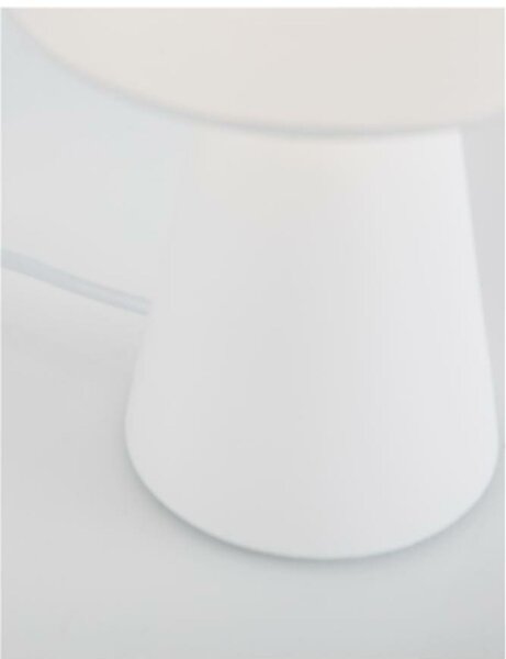 NOVA LUCE stolní lampa ZERO bílá sádra a bílé stínidlo E14 1x5W 230V IP20 bez žárovky 9577162