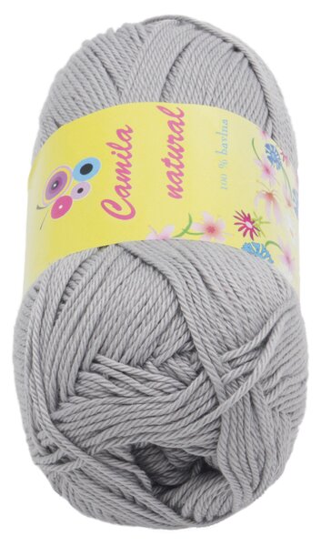 BELLATEX Příze CAMILA natural šedá 50g / 125 m