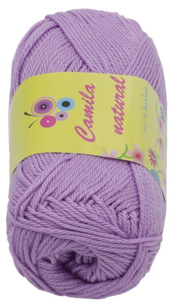 BELLATEX Příze CAMILA natural světle fialová 50g / 125 m