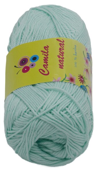 BELLATEX Příze CAMILA natural mentolová 50g / 125 m