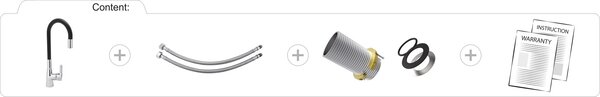 FALA Baterie dřezová flexibilní - černá Fala