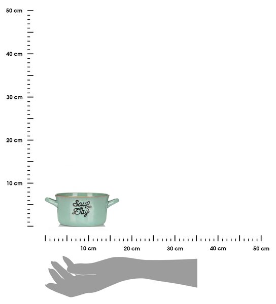 Kameninová miska na polévku Soup 500 ml zelená