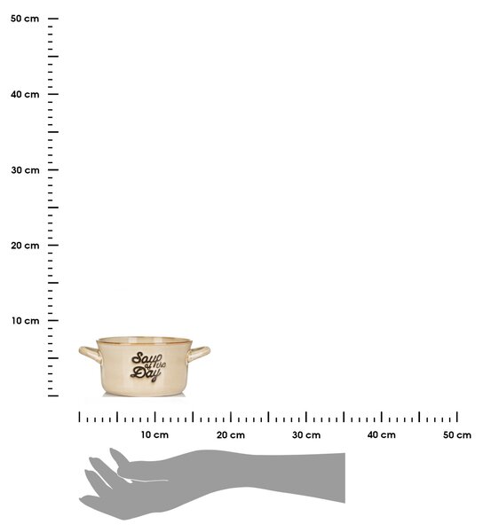 Kameninová miska na polévku Soup 500 ml béžová