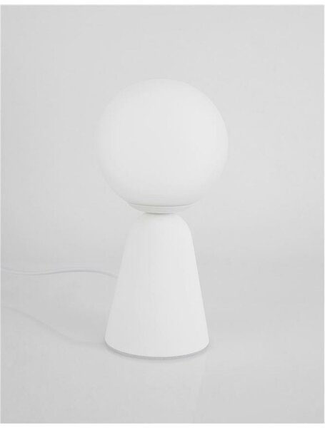 NOVA LUCE stolní lampa ZERO bílá sádra a opálové sklo G9 1x5W 230V IP20 bez žárovky 9577011