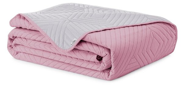 AmeliaHome Přehoz na postel Softa palepink - pearlsilver, 220 x 240 cm