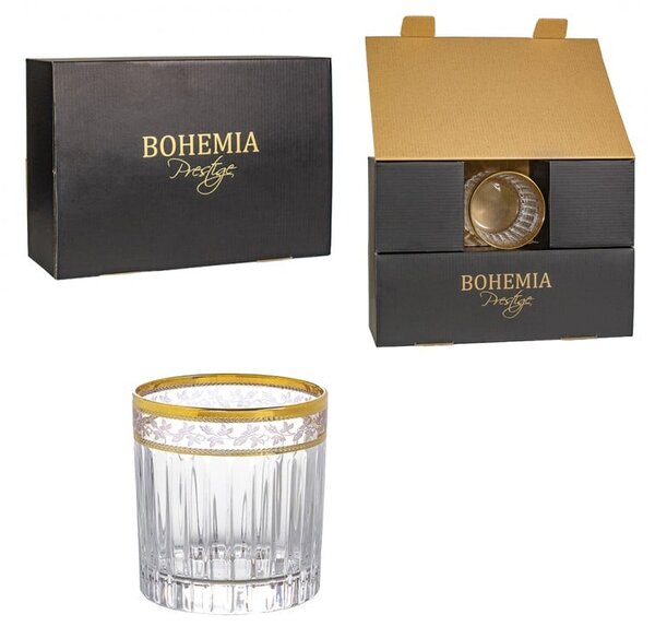 BOHEMIA PRESTIGE DORATO SKLENICE NA WHISKY 360ML SADA 6 KS BS