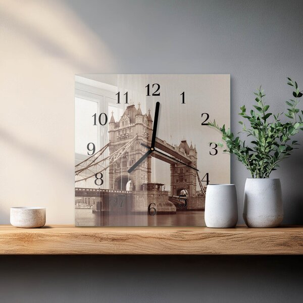 Skleněné hodiny na stěnu Horizont zskc-30x30-00177919
