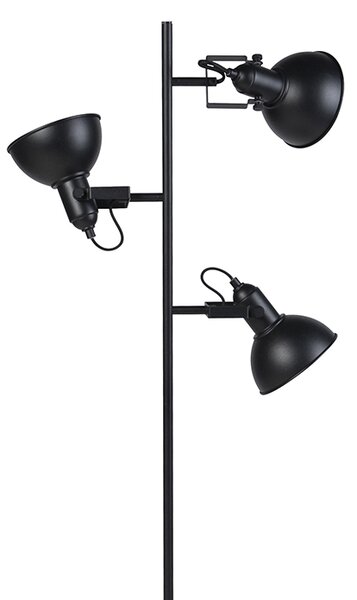 Chytrá stojací lampa černá se zlatou 3-světla vč. 3 WiFi P45 - Tommy