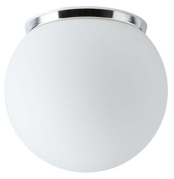 OSMONT STY44981 STYX 1 stropní/nástěnné skleněné svítidlo chrom / bílá IP65 25W E27