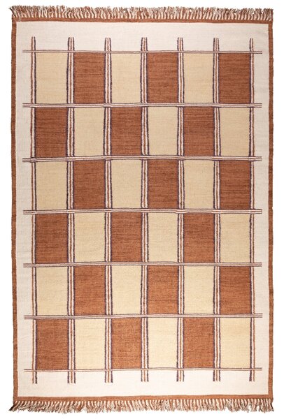 Oranžovo-béžový bavlněný koberec DUTCHBONE GAMBIT 160 x 230 cm