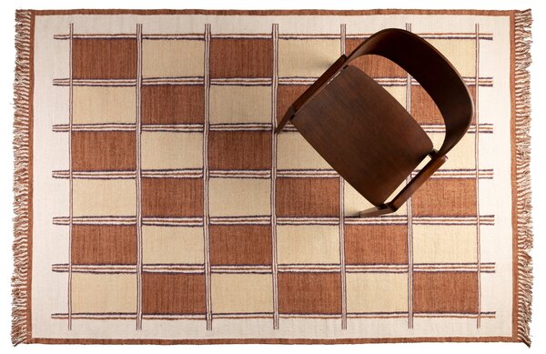 Oranžovo-béžový bavlněný koberec DUTCHBONE GAMBIT 160 x 230 cm