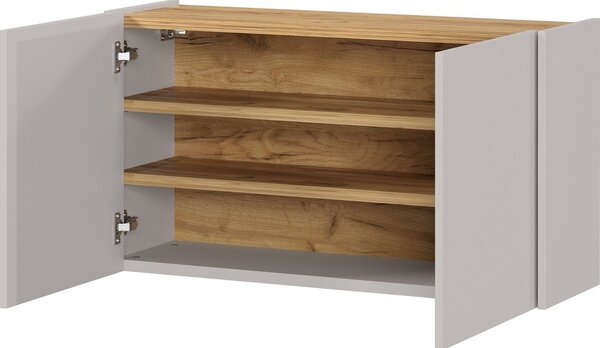 Krémová závěsná skříňka v dekoru dubu 93x52x29 cm Libbiano – Germania