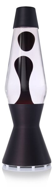 Mathmos Astro Black, originální lávová lampa, matně černá s čirou tekutinou a tmavě fialovou lávou, výška 43cm