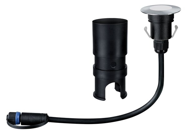 Paulmann 93951 Plug&Shine Mini, zápustné svítidlo do exteriéru 1x2,5W LED 3000K stmívatelné, stříbrná, IP65