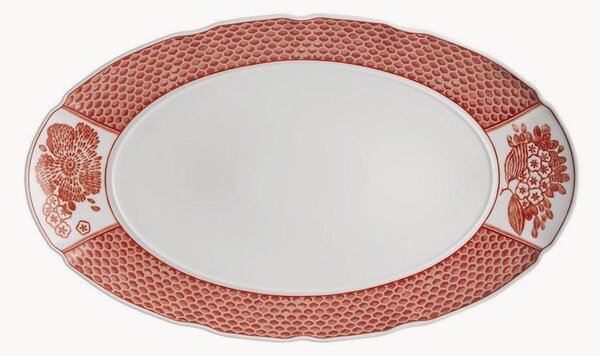 Oválný porcelánový servírovací talíř Coralina Rim